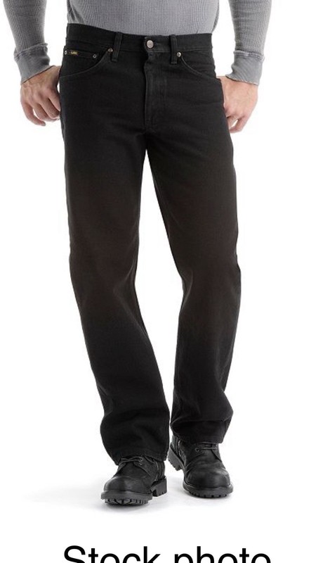  Lee Regular Fit Straight Leg Black Jeans 36x30