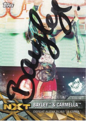 Bayley · WWE · Topps · Sammelkarte · Autogramm