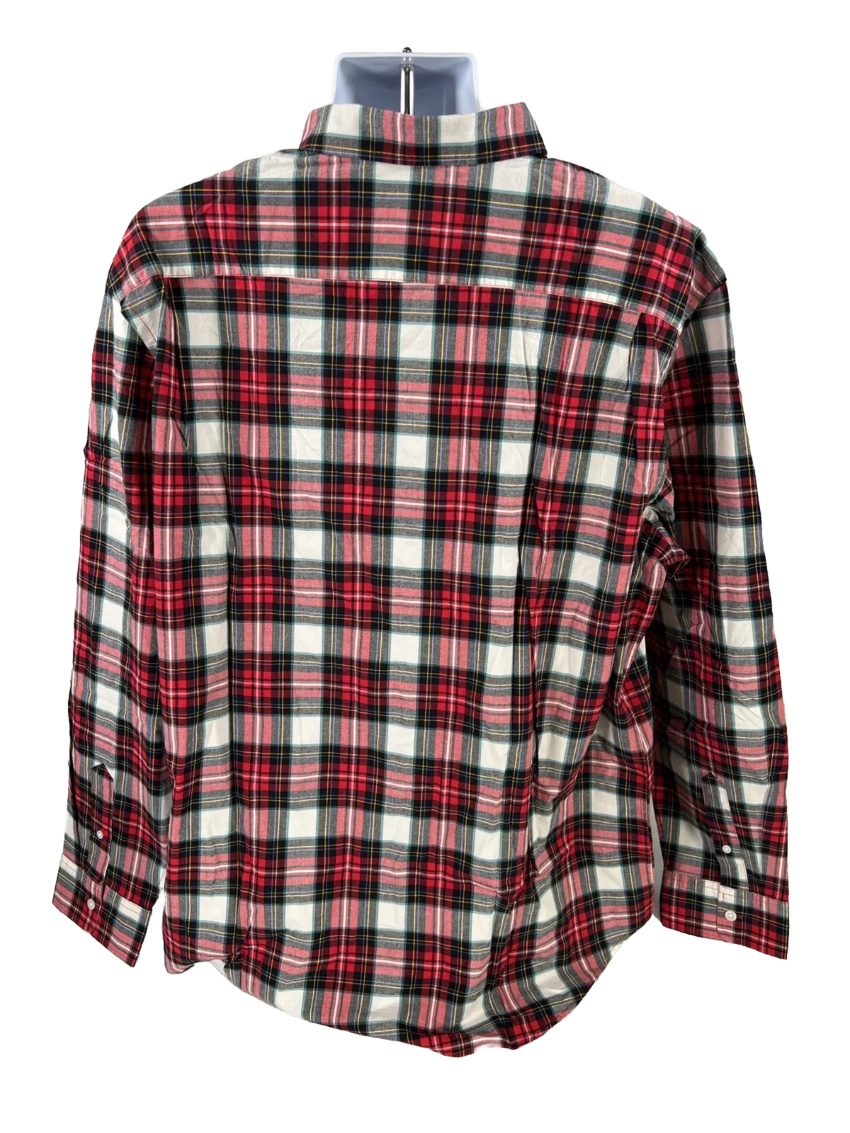 NEW Old Navy Men's Red Holiday Christmas Plaid Everyday Shirt Tall