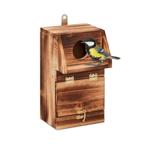 Nistkasten aufklappbar Vogel Brutkasten Vogelnistkasten Vogelhaus Vogelhäuschen - Bild 1 von 8