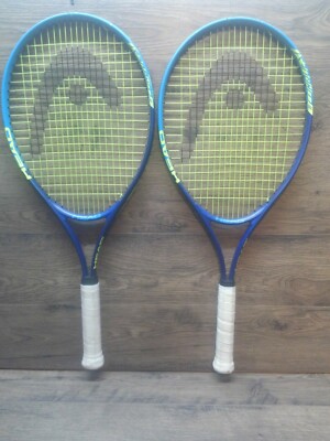 2 Head Ti Conquest Tennis Racquets 1- 4 3/8-3 & 1-4 1/2-4 Nano Titanium Racket