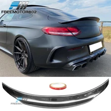 Fit 17-22 BENZ W205 C-Class Coupe Duckbill Carbon Fiber Trunk Spoiler PSM Style