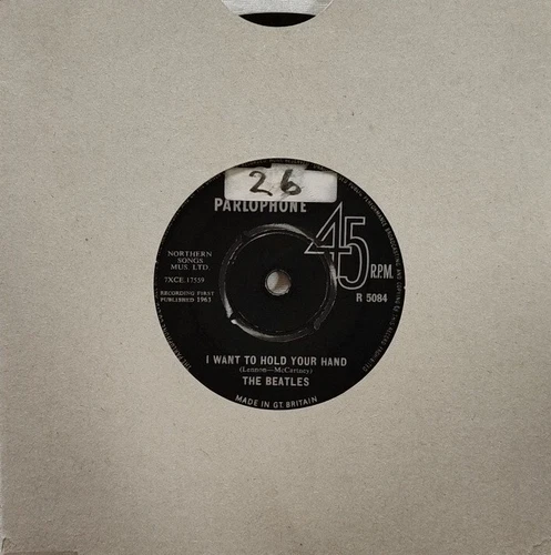 The Beatles-I Want To Hold Your Hand Vinyl 7" Single.1963 Parlophone R 5084.