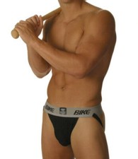 NEW Original Bike Performance JOCK THIN Waist jockstrap in Soft BLACK Cotton