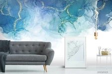 3D Blue Smoke Wallpaper Wall Mural Removable Self-adhesive Sticker252
