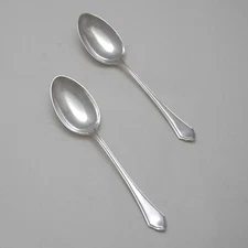 PEMBURY Design Mappin & Webb London Silver Service Cutlery Pair of Table Spoons