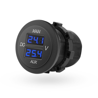 DC VoltMeter 0-60V Digital Voltage Gauge Monitor for Dual Battery Auto Golf Cart