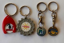 lot 4 x shopping cart token keychain: cofidis shoe land serflex st george