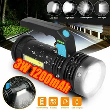Super Bright Rechargeable LED Handheld Flashlight Portable Spotlight Searchlight