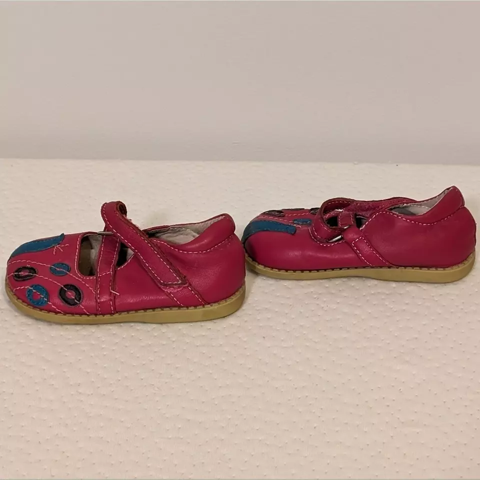 Livie & Luca Peacock Baby Shoes Size 5 Pink and Blue Peacock - Image 4 of 4