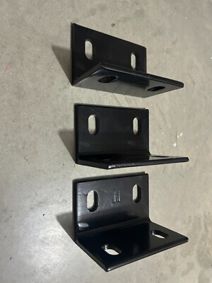 NEW 3-pack lot National Hardware Steel Wide Corner Brace 4'' x 3'' x 1/4'' N351-492