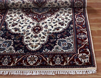 Hand Knotted Traditional Area Rugs Living Room Natural Wool Decor Carpets 4x6 ft