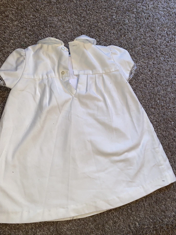 Vestido De Colección Luli & Me Bebé Niña Blanco Talla 18 Foto 2 de 3