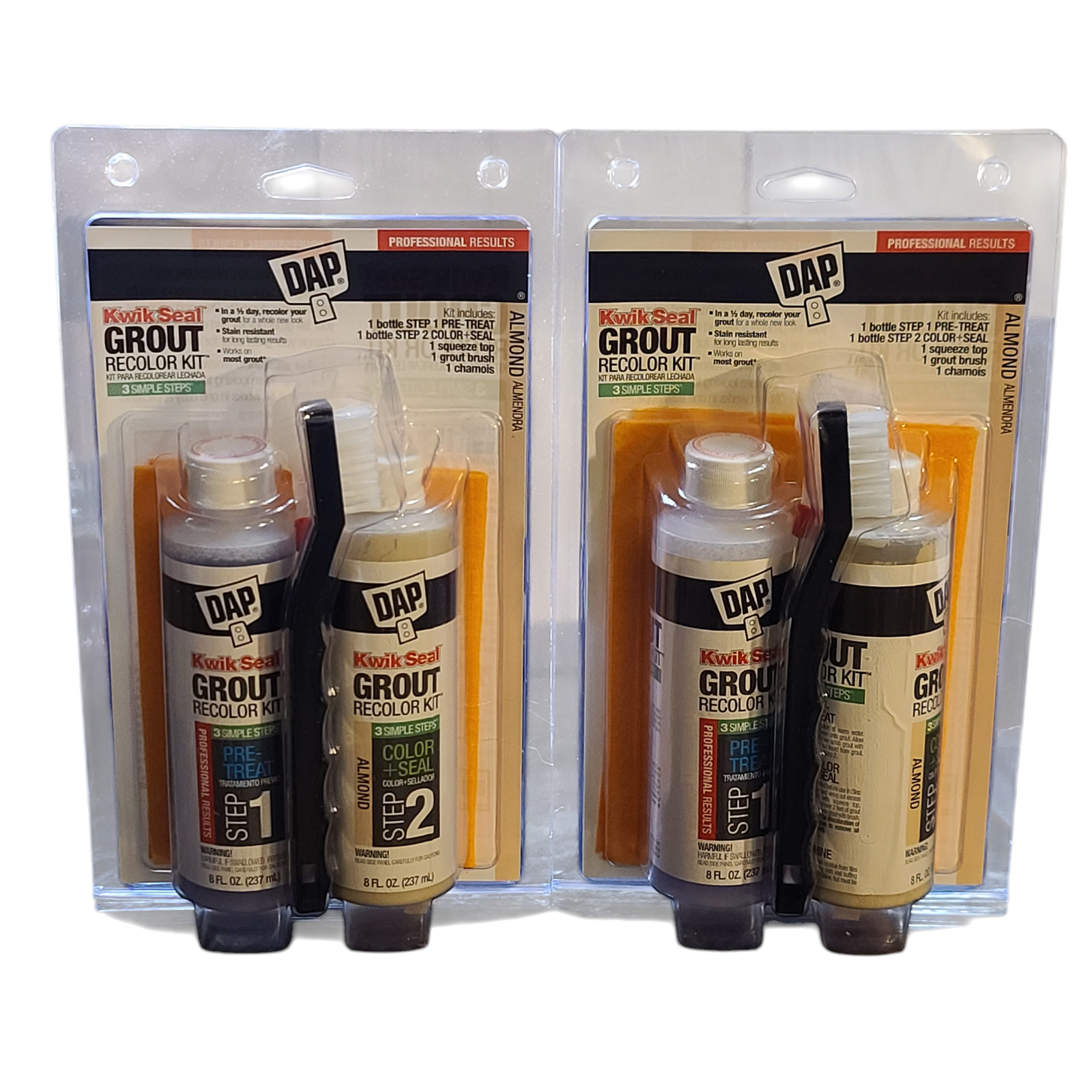 2 Pack Dap Almond Grout Cleaner & Recolor Kit