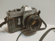 Canon TLb 35mm SLR Film Camera  f/1.8 50mm Lens Untested/Fair Condition USED