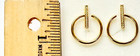 QVC Italian Silver 18K Yellow Gold Silver Open Circle White Topaz Hoop Earrings — photo 4