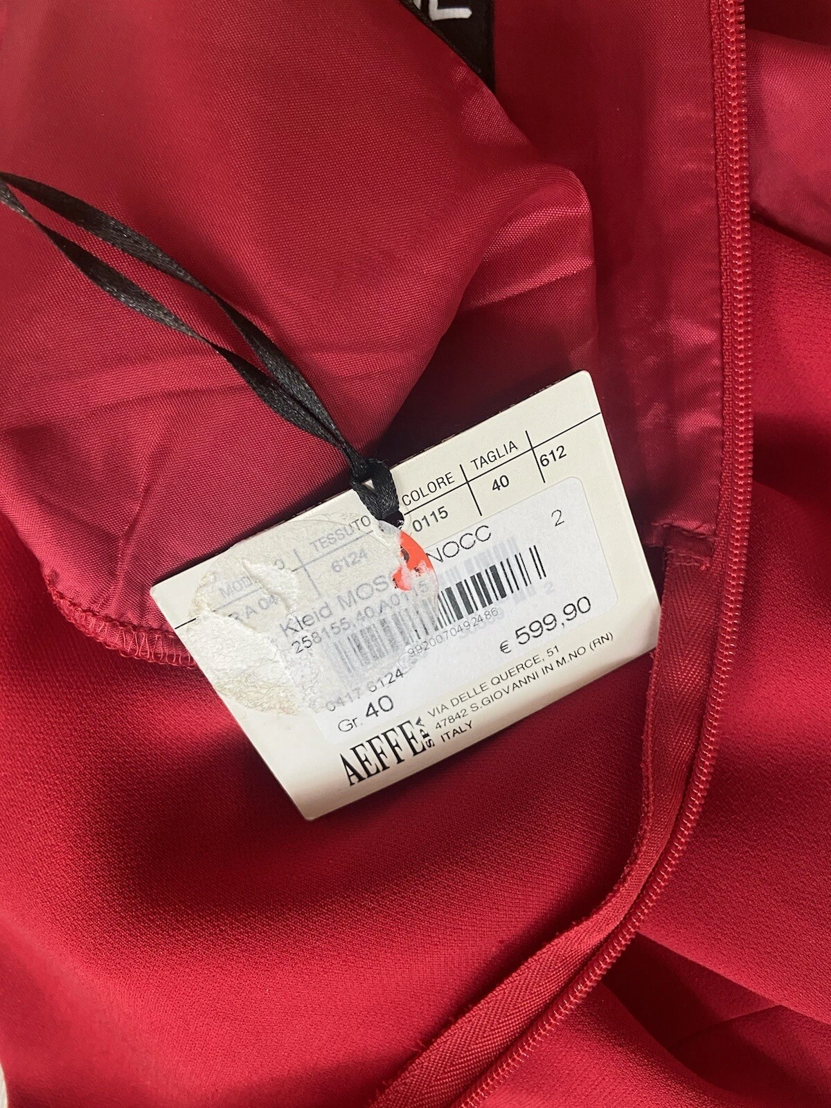 Abito BOUTIQUE MOSCHINO rosso rosso rosso taglia 36 italiano 40 S nuovo!!! Amore