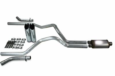 Ford F150 21-25 2.5'' Dual Exhaust Kit Stainless Muff Slash Tips Corner Exit