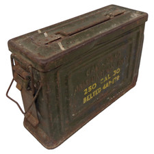 Caisse à munitions mitrailleuse calibre 30 US WW2 USA américain