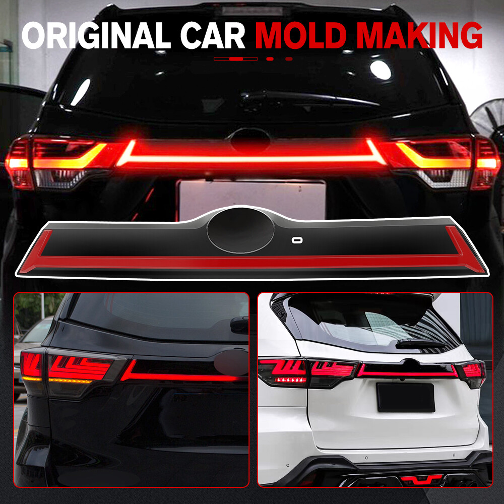 Smoked LED Rear Tail Trunk Brake Light w/Hole For Toyota Highlander 2014-2019