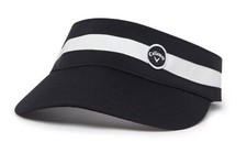 Callaway Visor Hat Mens Golf Adjustable One Size Caviar Black White New Genuine