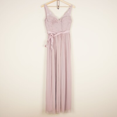 Bhldn Hitherto Fleur Bridesmaid Pink Tulle Lace Dress Womens Sz