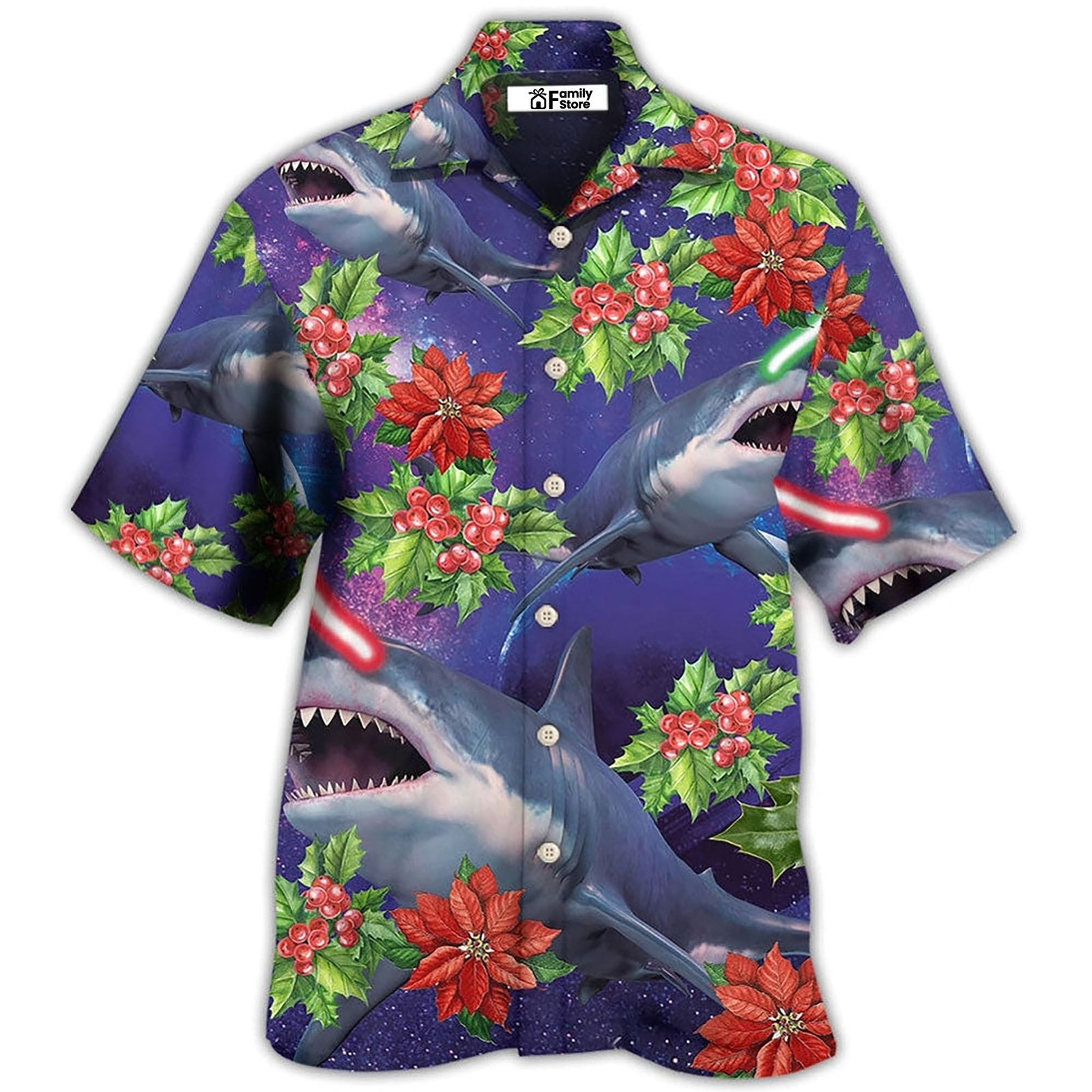Shark Funny With Xmas Amazing Style Hawaiian Shirt