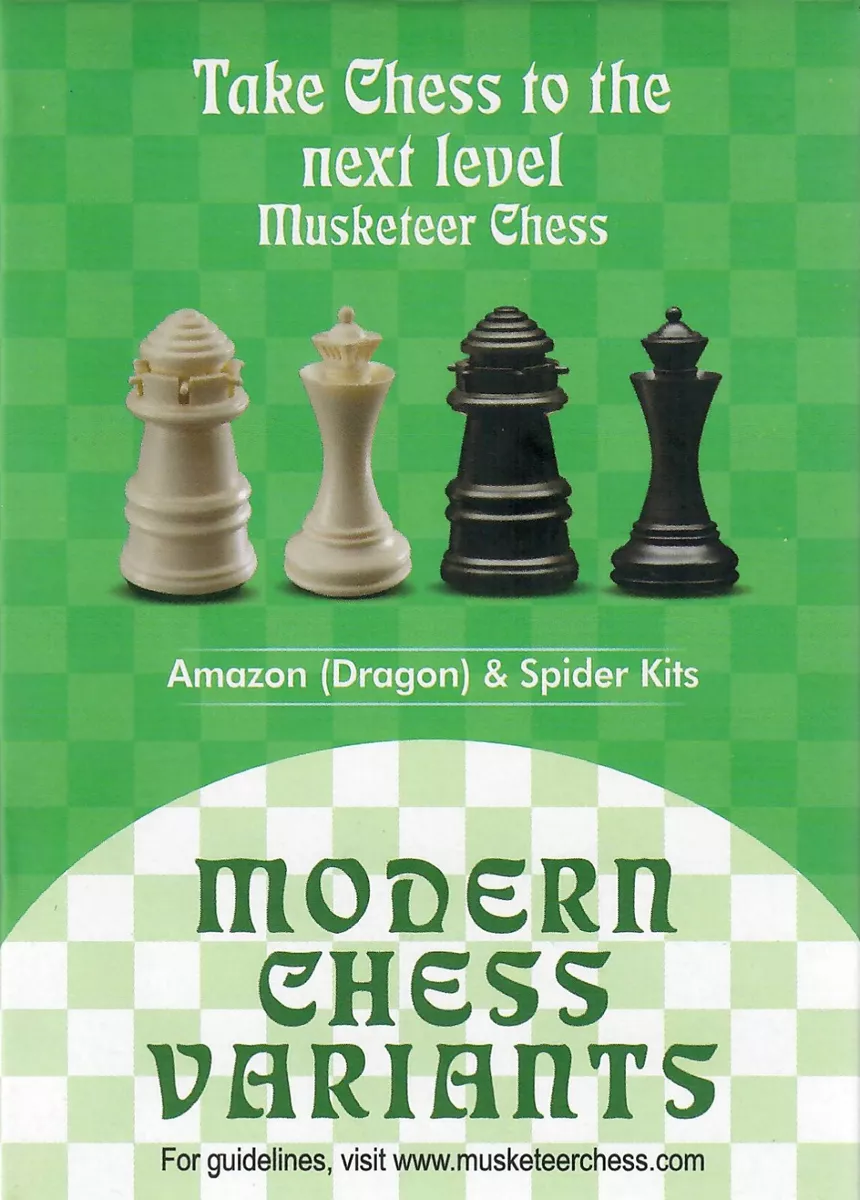 Musketeer Chess Variant Kit -  (Dragon) & Spider - Black