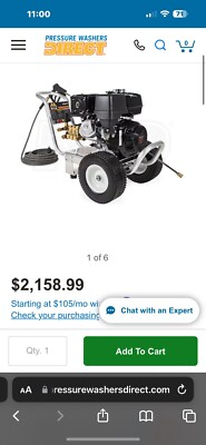 #ad Mi T M CA 4000 PSI Gas Cold Water Aluminum Frame Pressure Washer $1700.00