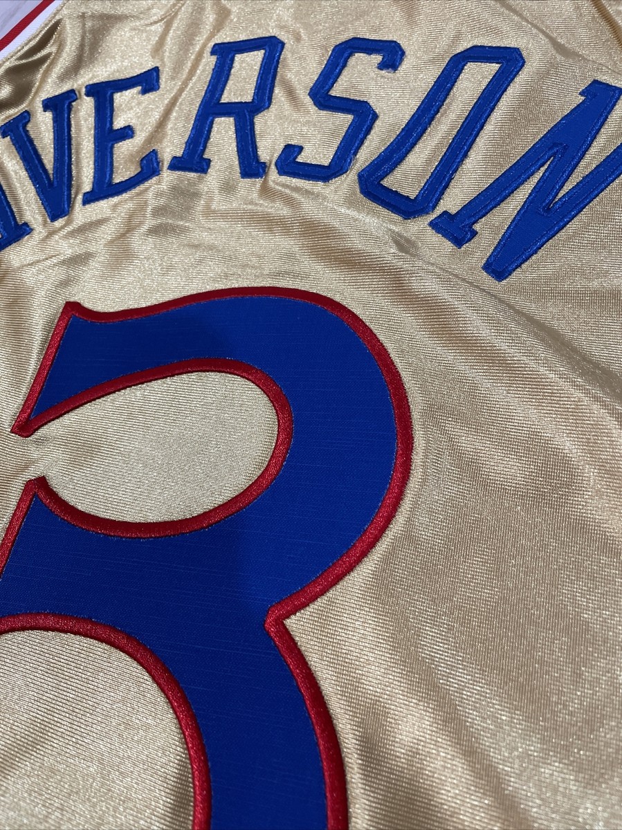 Mitchell & Ness Iverson Gold 76ers 75th Anniversary 1996-97 HC
