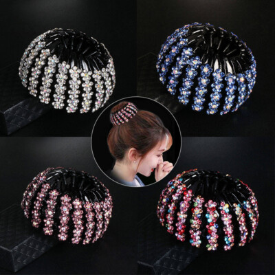 Bird's Nest Stretch Haarnadel Haarschmuck Kunststoffschnalle Col B5  