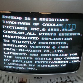Rambo NES Authentic 1986 Tested And Working With Sleeve Original OWNER 