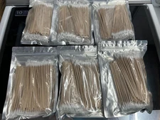 6-pack 1,200 Cotton Tip Applicator Swabs Swab Q-tips 6" Long Wood Medical Grade