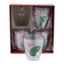 New NOS Connoisserve Double Old Fashioned Tumblers 12oz x 4Golf Gift 19th Hole