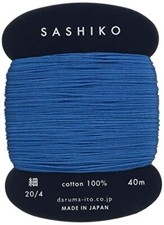 Yokota Daruma Sashiko Thread Thin Card Roll Col.224 Blue 40m 01-2400 Japan