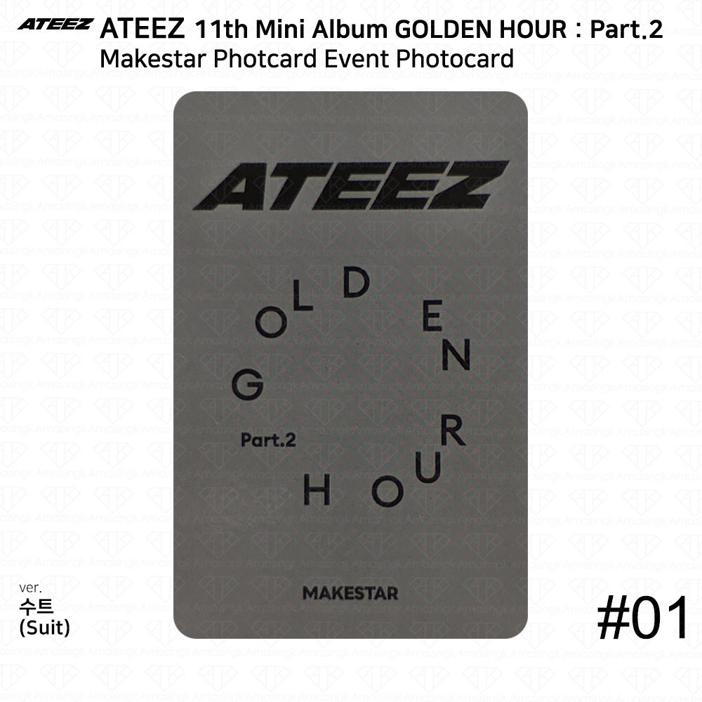 ATEEZ 11th Mini Album Golden Hour Part.2 Makestar Photocard
