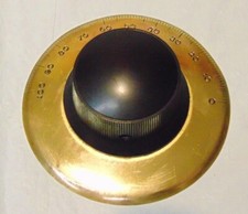 Radio Ham Radio Knob Brass 0-100 4" Diameter 1/4" Shaft 3