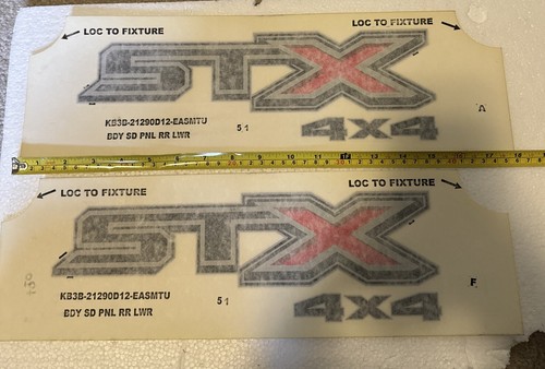 OEM 2x 2017-2024 Ford Ranger F-150 STX 4x4 Bed Side Decal Genuine New RED SILVER
