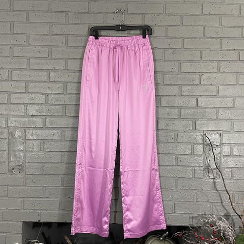 $80 Womens Size S Adidas 2000 Luxe Wide Leg Satin Silky Pants HF9210 Pink |  eBay