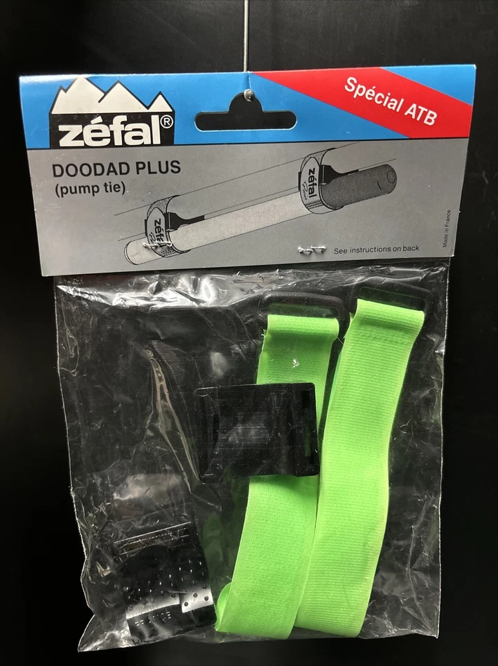 Nos Zefal Doodad Plus Verde Neón Gancho y Lazo Portátil Mini Bomba Soporte Correa Bicicleta Foto 3 de 4