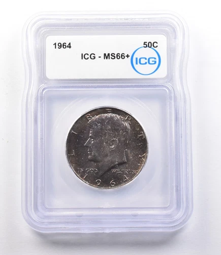 1964 Kennedy Half Dollar MS66+ ICG Beautiful Tone *1909