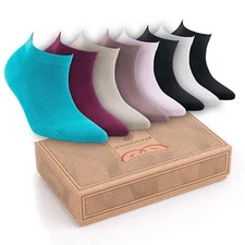 Women’s Bamboo Ankle Socks – Soft & Breathable (8 Pack)-550
