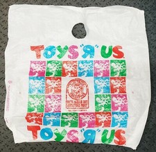 Vintage Toys "R" Us Plastic Bag Big Large 17x19 Retail Store Shopping Bag Prop
