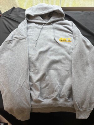 Phi Kappa Sigma Gray Hoodie w/Embroidered Letters sz Medium