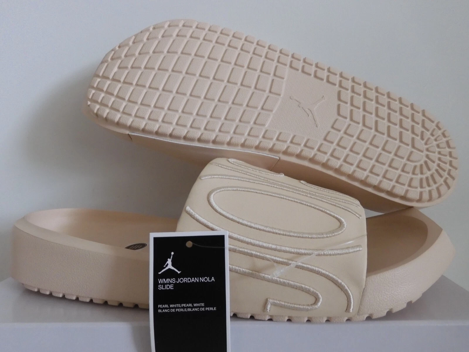 WMNS NIKE AIR JORDAN NOLA SLIDE "SANDALI" BIANCO PERLA TAGLIA 11 [CZ8027 201]