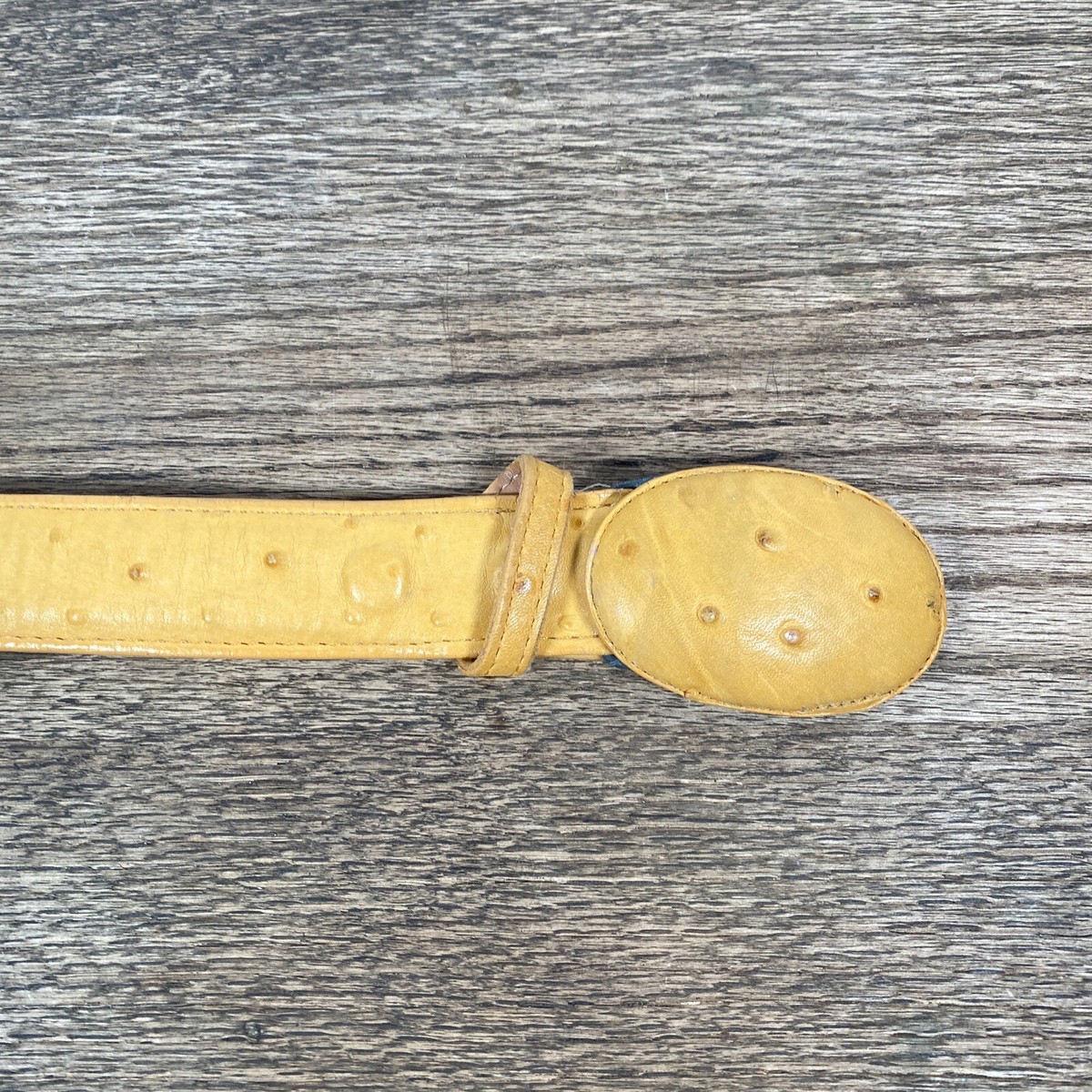 El General Ostrich Skin Belt Tan Size 24 | eBay display picture 2