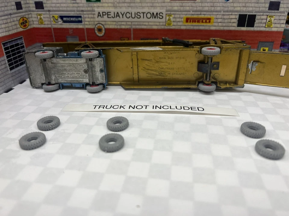 MATCHBOX King Size No. K-11 DAF Car Transporter 1969 Lesney (GREY TIRES ONLY) - Image 2 of 3