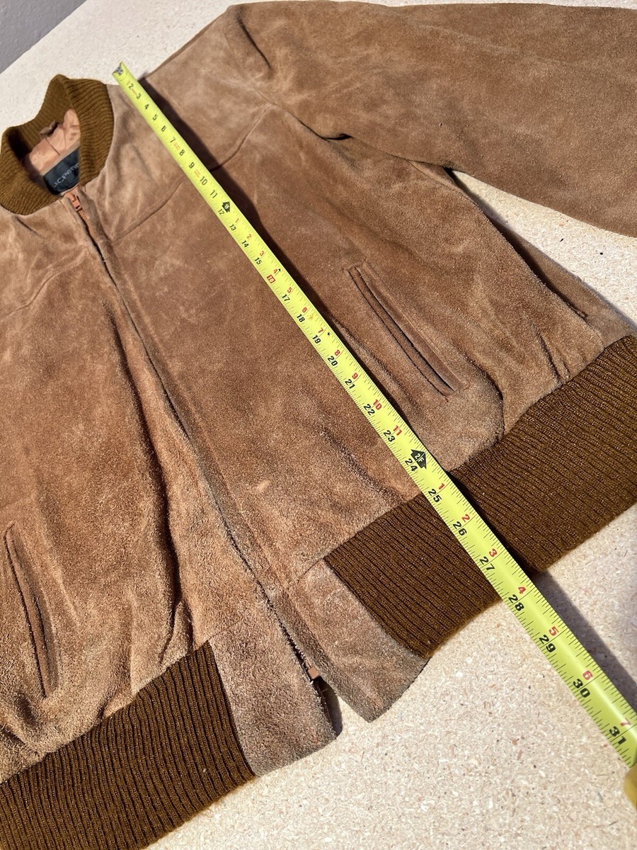 Vintage JCPenney Split Cowhide Leather Jacket Bomber Full Vintage JCPenney Split Cowhide Leather Jacket Bomber Full