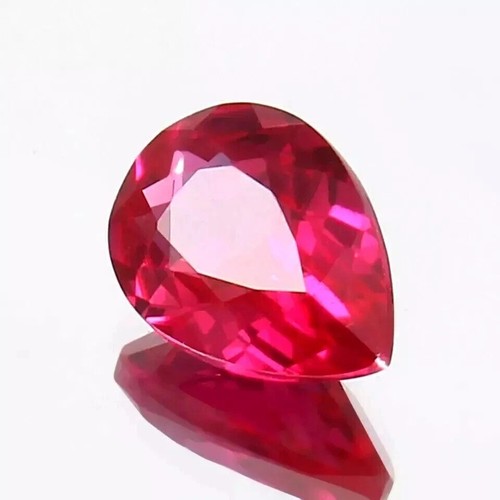 AAA 10,12 ct natürlicher makelloser blutroter Mosambik Rubin lose Birne Edelsteinschliff - Bild 2 von 4