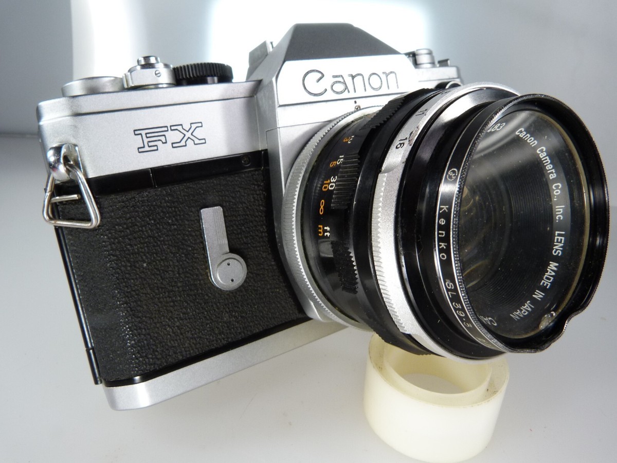 1964 Vintage Canon FX 35mm Film Camera, CANON FL 50/1.8 lens
